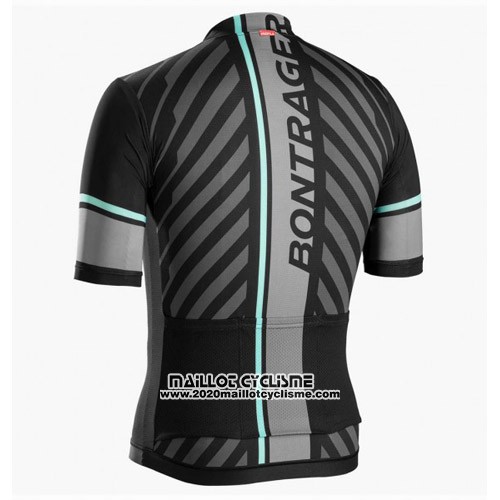 2016 Maillot Ciclismo Trek Bontrager Noir et Gris Manches Courtes et Cuissard